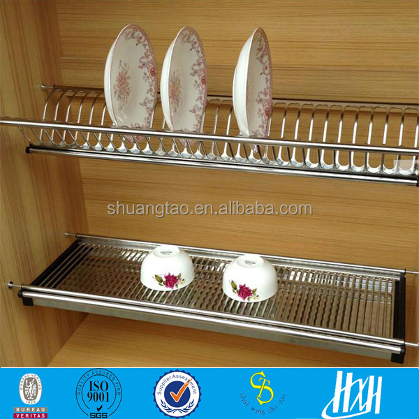 Kitchen Cabinet Stainless Steel Dish Rack Of Guangzhou Factory