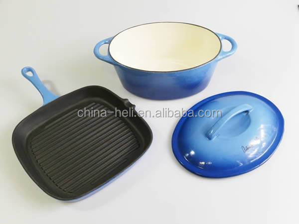 中国製エナメルコーティング鋳鉄調理器具のセット問屋・仕入れ・卸・卸売り