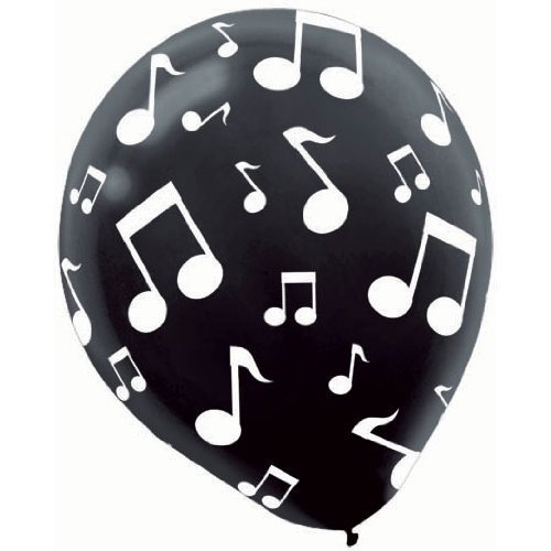 Graduation Party Decoration Music Note Latex Printed Balloons