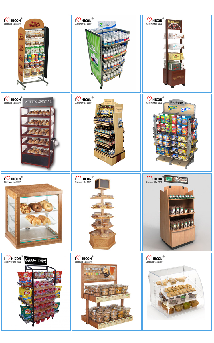 Quality Assured Candy Plexiglass Display Floor Creative Concession Stand Wooden Candy Display
