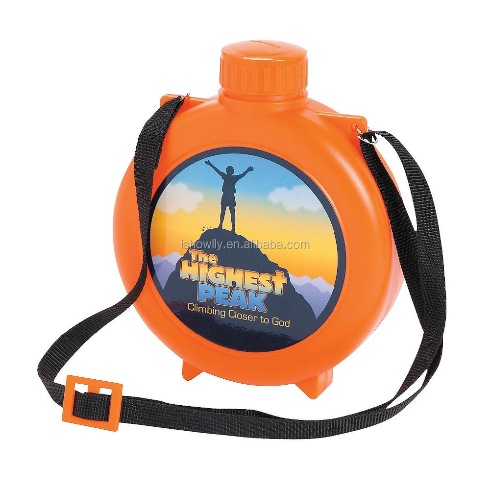 12 Oz. 350ml Promotional Custom Cheap Plastic Camouflage Canteens