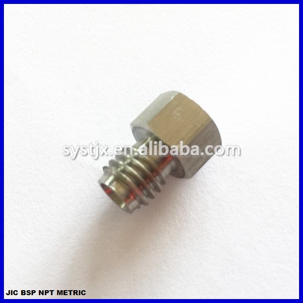 ss304 threaded hydraulic stainless steel plug fitting