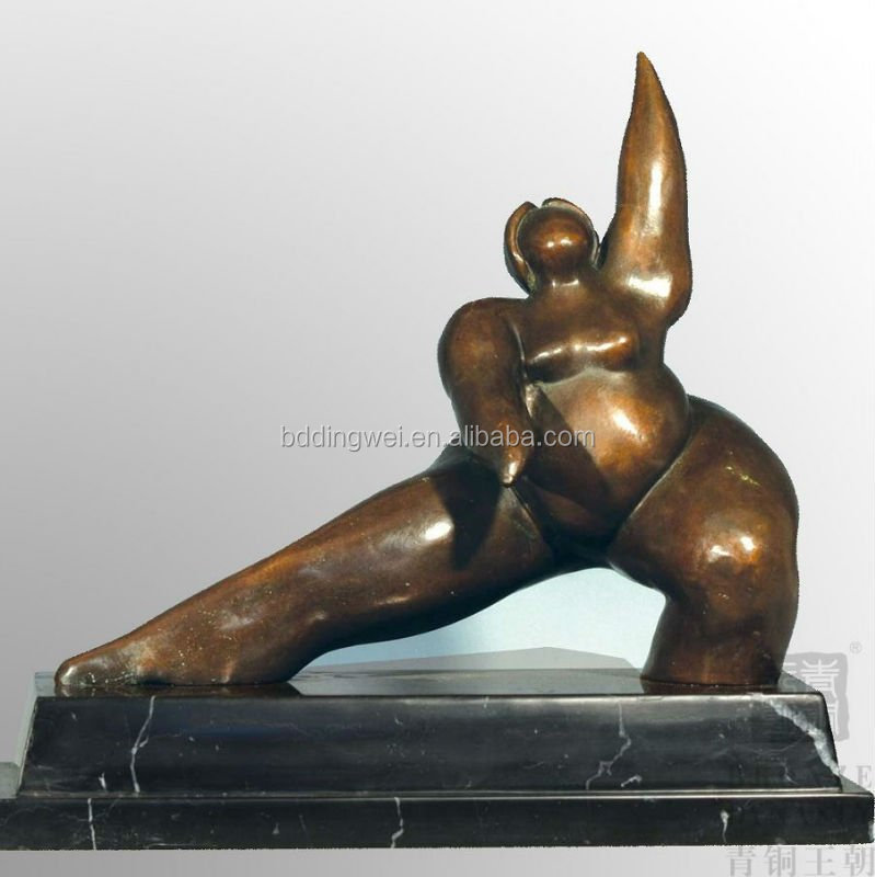 抽象的な彫像ブロンズ彫刻dwt222ヨガ太った女性仕入れ・メーカー・工場