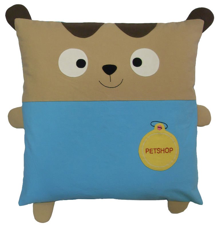 Animal Character Applique Patchwork Embroidery Designs Cotton Fabric Cushion Cover Pillow (jb ...