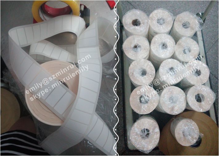 custom blank round eggshell sticker rolls