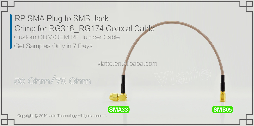 Smaプラグオスr/aにsmbジャックメスストレート圧着rg316_rg174ジェンダーのための同軸ケーブルのコネクター仕入れ・メーカー・工場