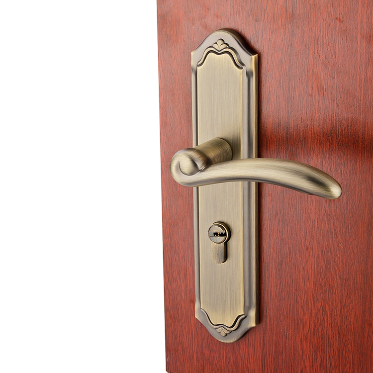 Antique Bronze Door Lock Mute Bedroom Door Handle Modern Zinc