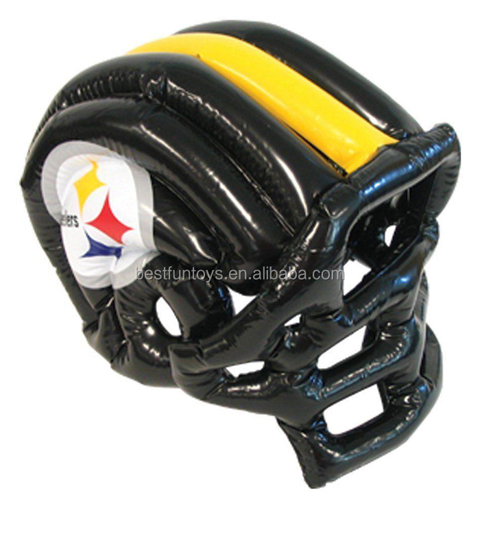 Source durable PVC inflatable helmet large football helmet plastic