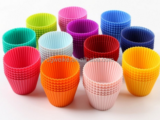 Colorful Silicone Cup Bakeware for cake decorating