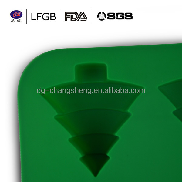 Custom design tree shape silicone cake mould for Christmas cake decoration