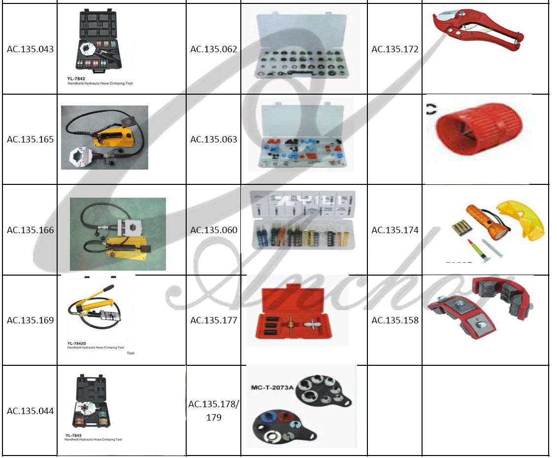 car a/c repair tool kit, clutch