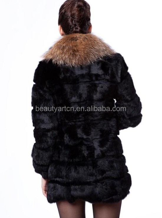 ラグジュアリー2014年秋と冬のオーバーコートの毛皮のコートの毛皮の襟jh-co-107アウターウェア問屋・仕入れ・卸・卸売り