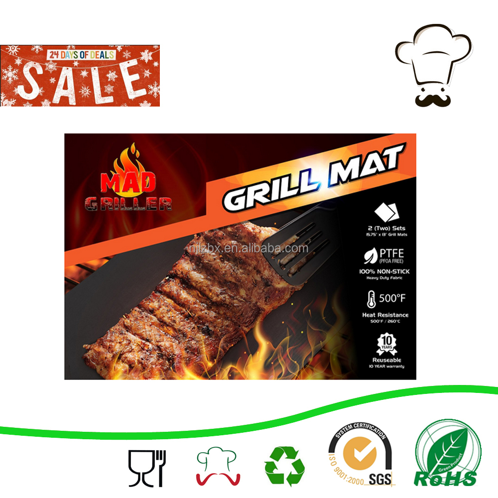 set of 3 highest quality bbq grill & baking mats