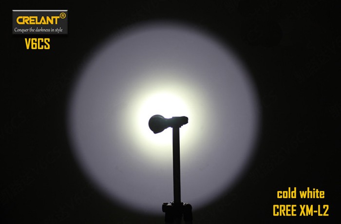 Crelant V6CS 10 ワット cree クール/中立xm-l2 led 960 ルーメン無電極調光led戦術懐中電灯仕入れ・メーカー・工場