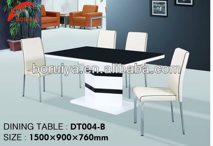 近代的な強化glass+mdf4人乗りのダイニングテーブルと椅子仕入れ・メーカー・工場