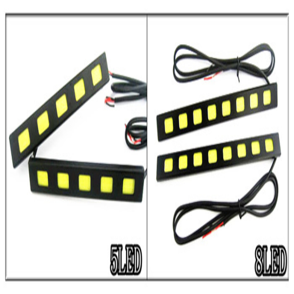 6SMD COB LEDデイライト/ディライト COB LED 面発光 タイプ汎用スティックライトブラック/シルバー スポットライト/DRL ホワイト 12V用 2個セット問屋・仕入れ・卸・卸売り