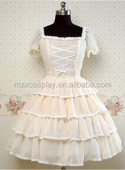 熱い販売の甘いロリータドレス半袖シフォンハロウィンパーティの衣装クリスマス美しさのためのロングドレス問屋・仕入れ・卸・卸売り