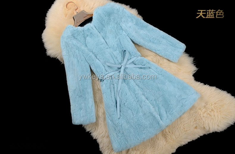 女性の冬服ロングナチュラル2015rexのウサギの毛皮の持つコート10色選択のための仕入れ・メーカー・工場