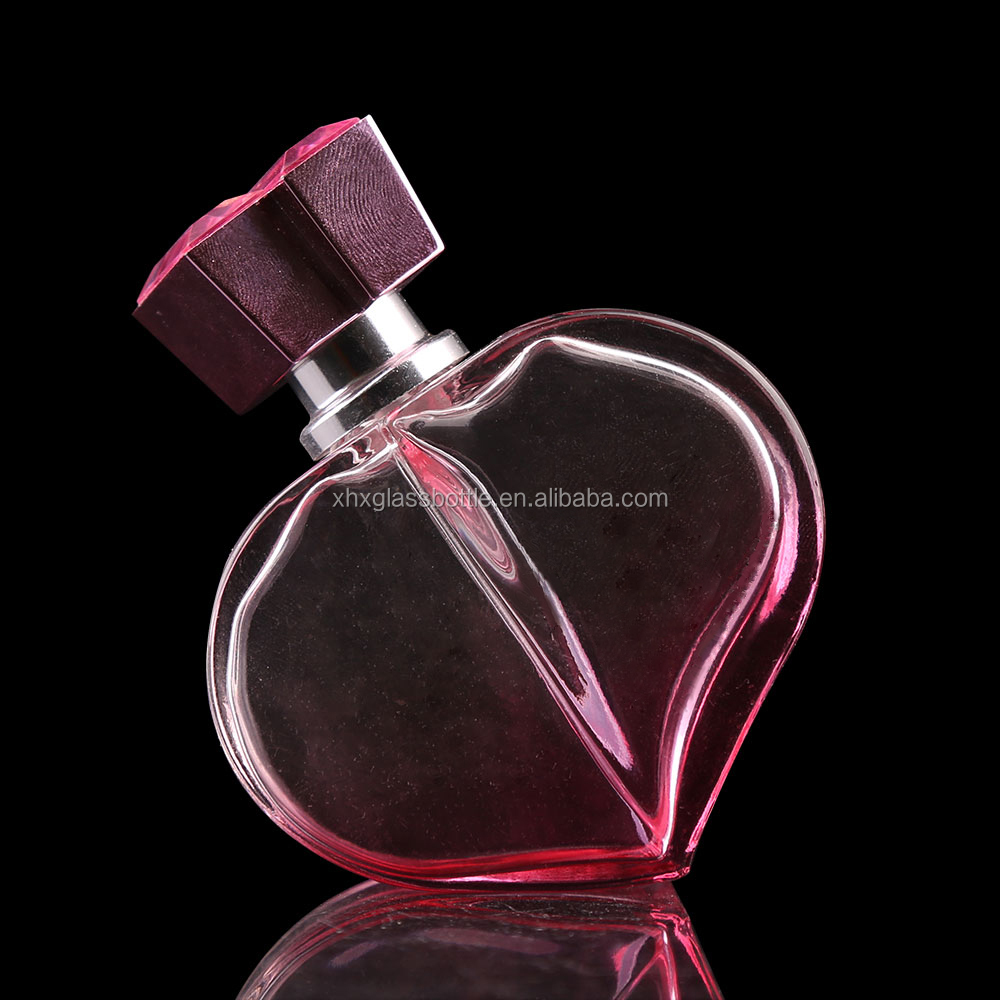 lovely fancy heart shape perfume glass bottle 80ml