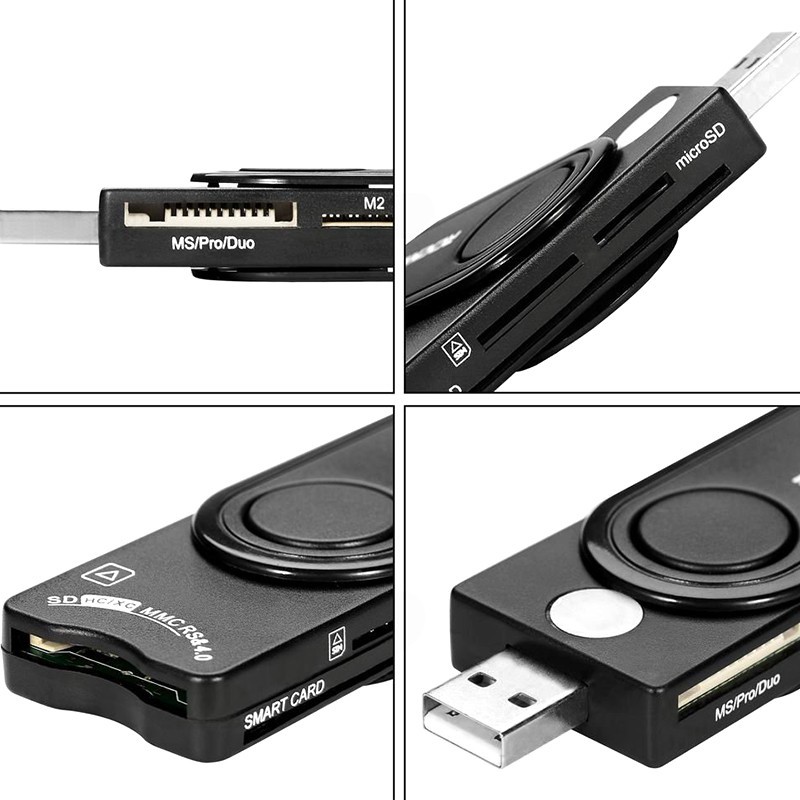 China factory supplier high speed usb 2.0 smart card reader for SD/MMC/CAC/IC card 03