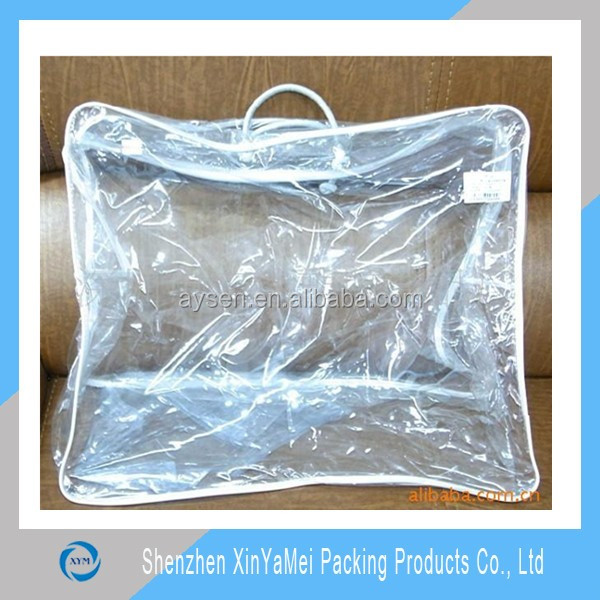 clear pvc blanket packaging bag/pillow packaging bag