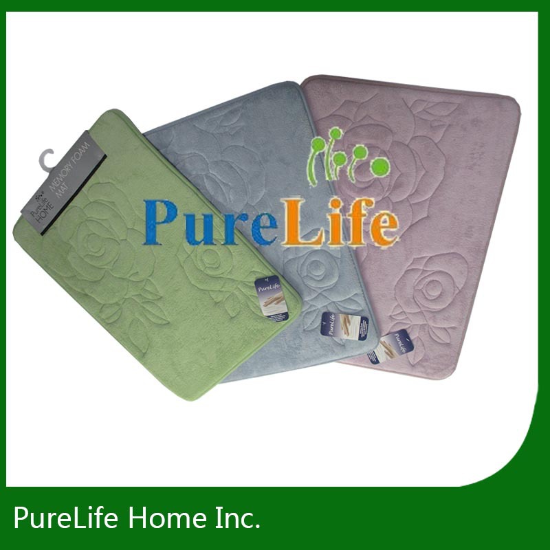 新しいデザインpurelife花が付いている用カーペットの入り口のドアのフリース生地のためのゴム製のフロアマット問屋・仕入れ・卸・卸売り