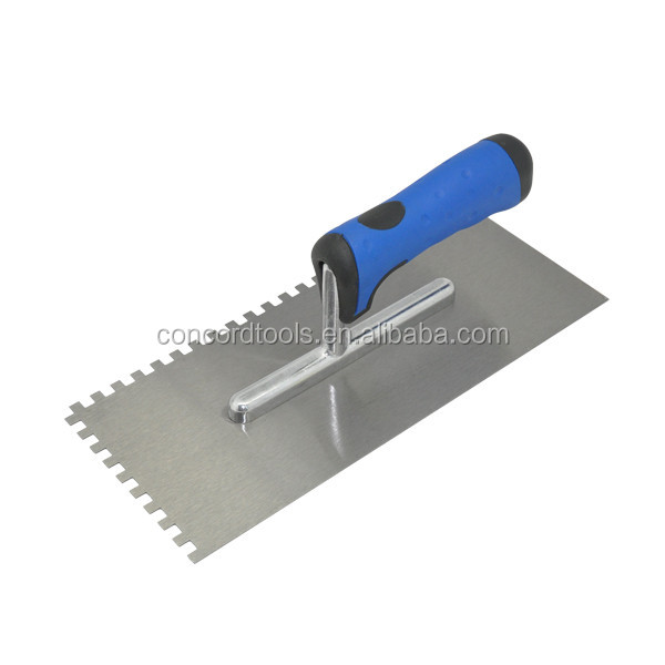 notched trowel, plastering trowel with plastic