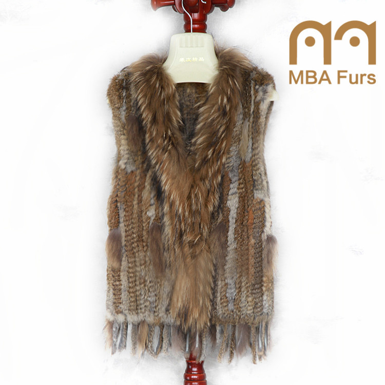 mba毛皮本物の女性の毛皮のベスト、 ウサギの毛皮gilet、 安い毛皮gilet仕入れ・メーカー・工場