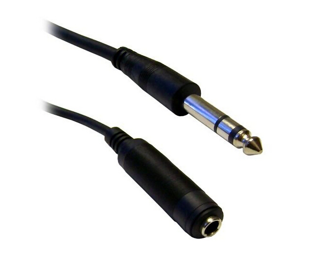 1/4'' 6.35mm Male To Female Extension Guitar Cable With Competitive