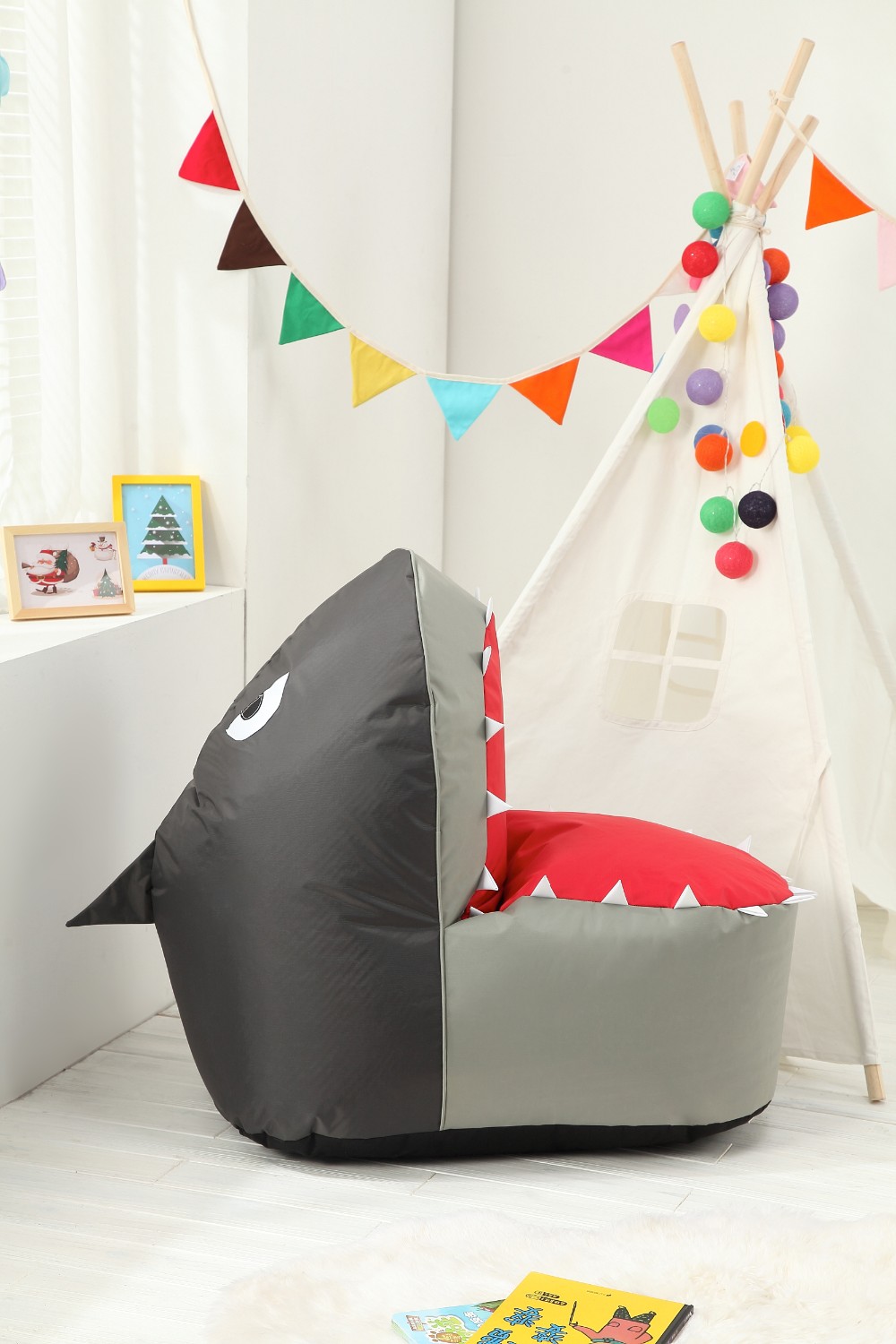 Cool boy haai kinderen veilig luie zitzak kids sofa nursery school ... Woonkamer bruin berry