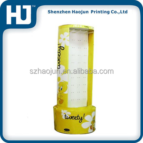 Cardboard Round Floor stand, Advertisement Promotion Display For Chewing Gum