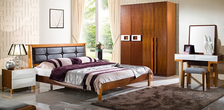 Moderne bett mit leder kopfteil/moderne möbel bett mit glanz farbe ...