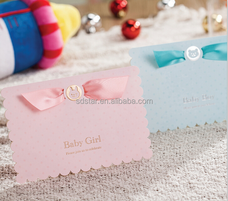 ピンクの女の赤ちゃんのシャワーの招待カード; 子供の誕生日の招待カード; 女の赤ちゃんの発表の招待カード仕入れ・メーカー・工場