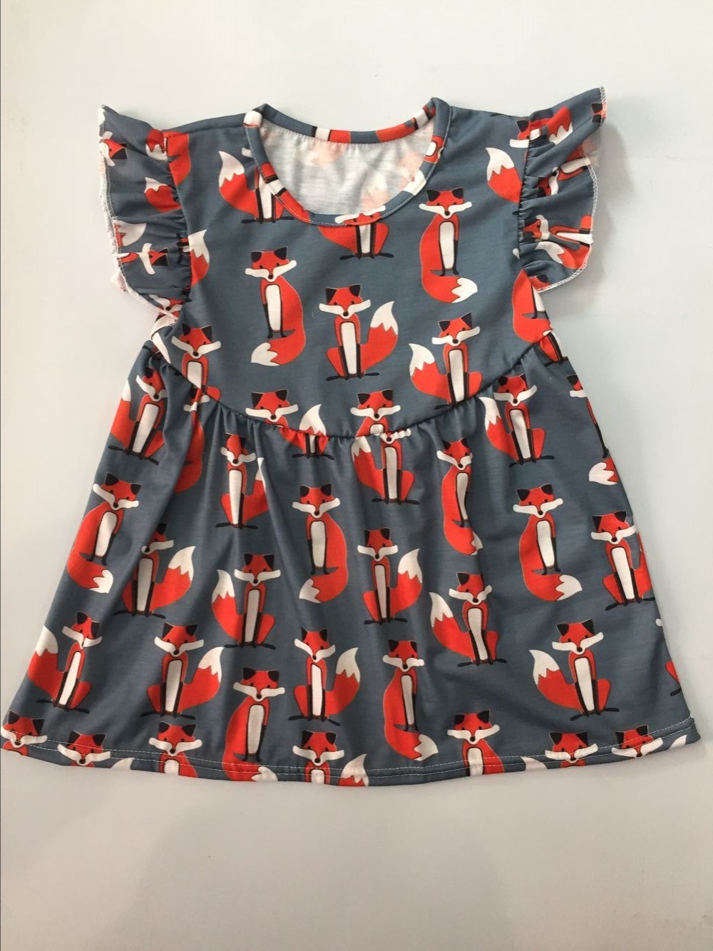 2016素敵なキツネ綿印刷赤ちゃんの女の子服セット卸売女の子の夏の服フリルショートパンツ仕入れ・メーカー・工場
