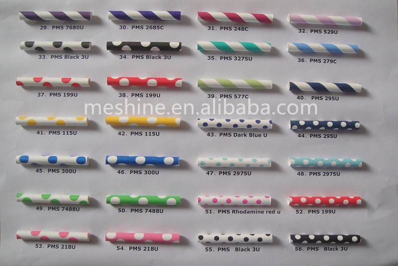 使い捨て熱い販売2014年卸売カラフルな紙のストロー問屋・仕入れ・卸・卸売り