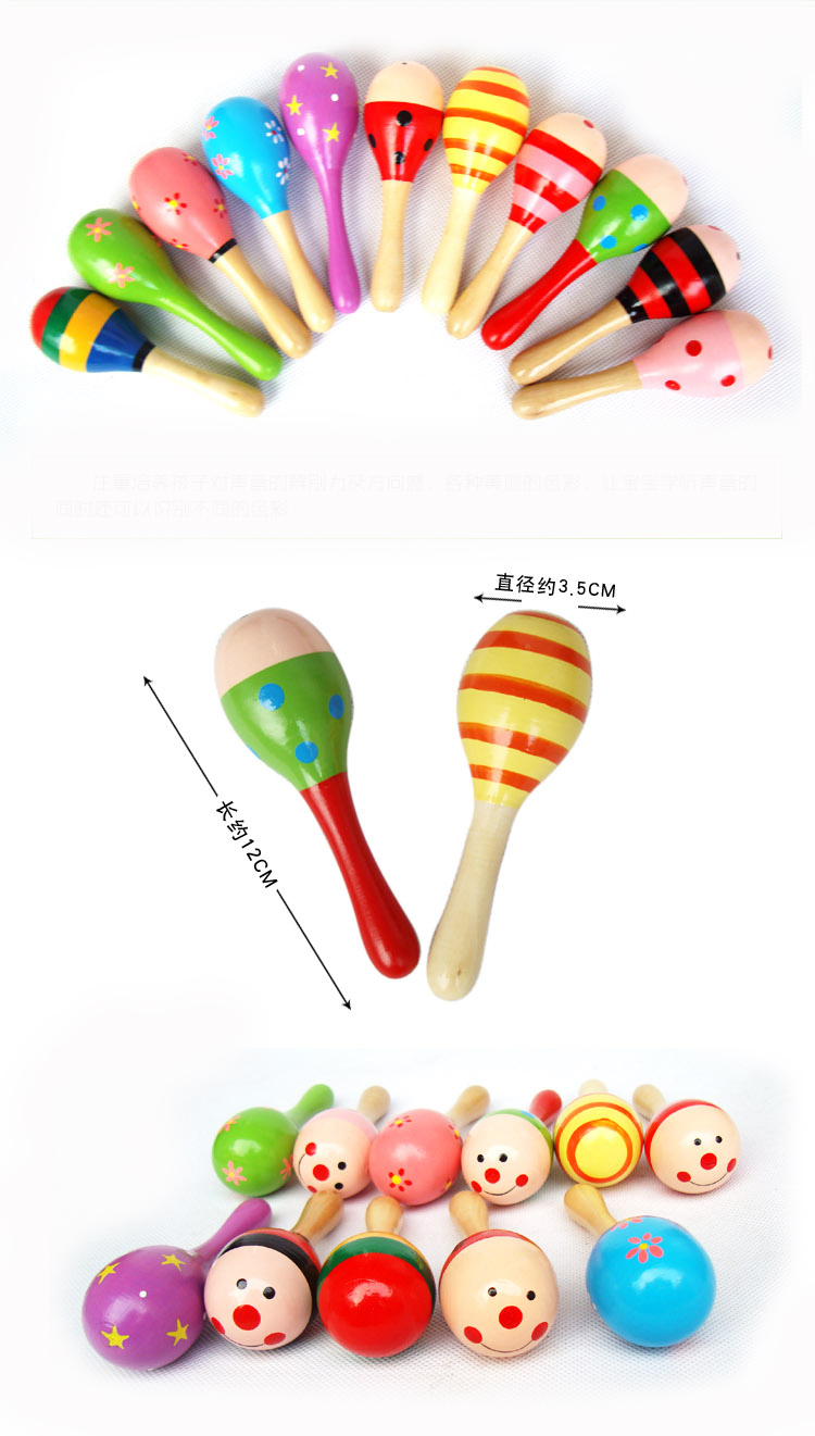 10cm / 20cm / 25cm Educational Kid Baby Toy Wooden Custom Maracas Buy