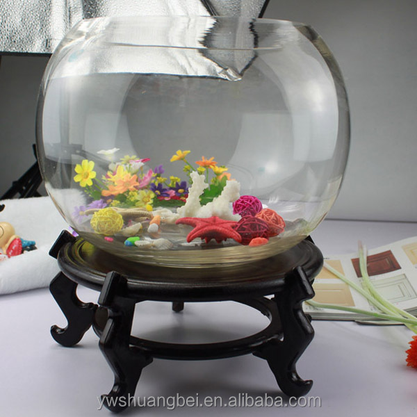 Wholesale Cheap Beautiful Round Borosilicate Glass Fish Bowl,Fish Tank