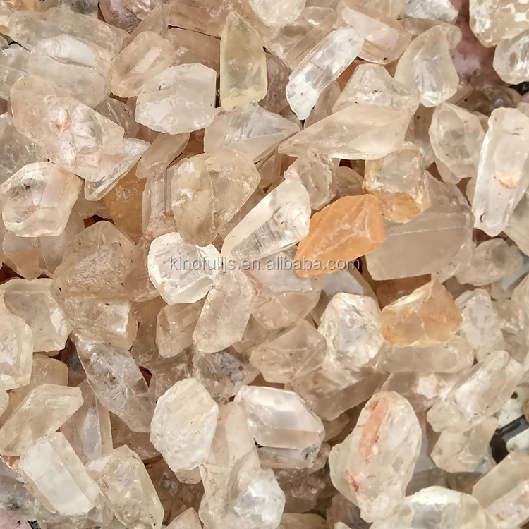 natural rock crystal quartz rough crystal tumbled stone