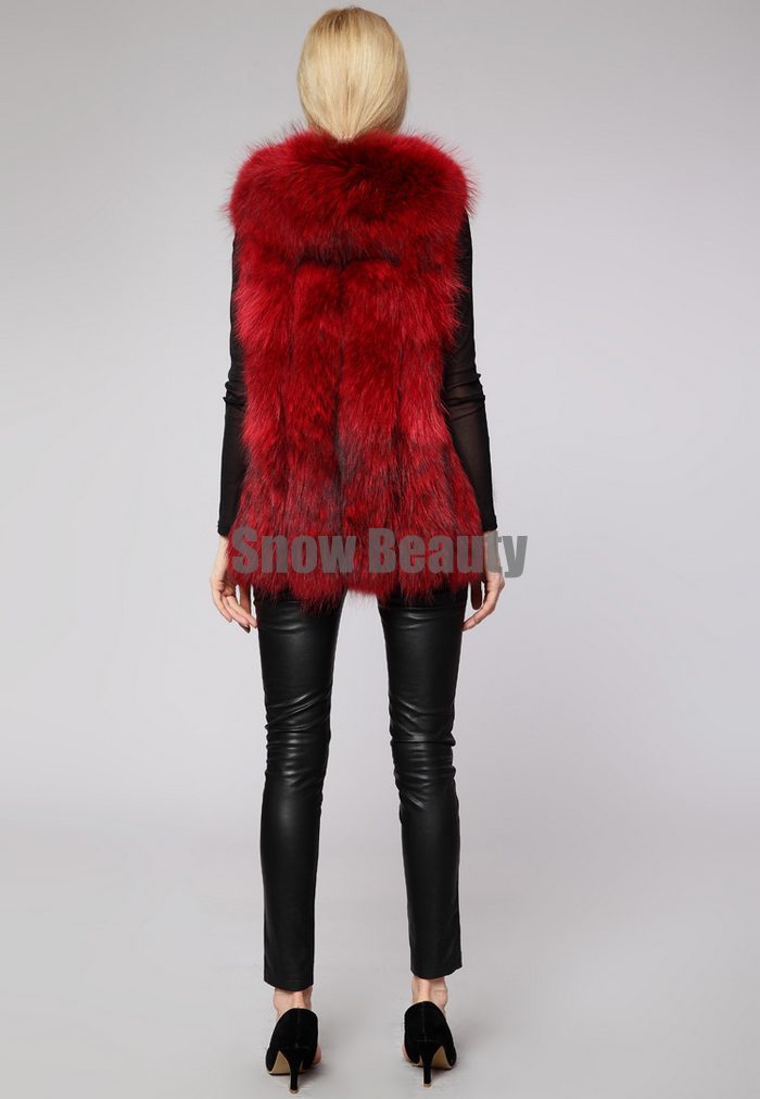 luxury raccoon fur vest middle long women (15).jpg
