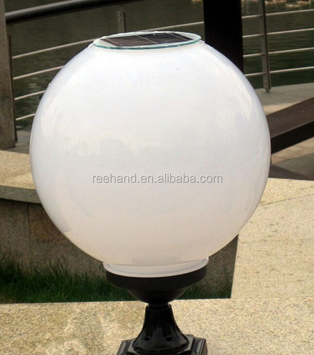 実用的なledボールライト太陽柱使用のための屋外のゲート仕入れ・メーカー・工場