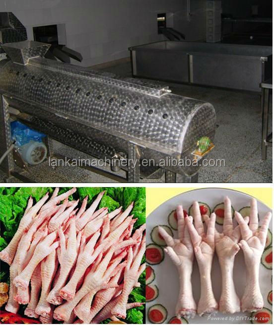 high capacity professional stainles steel chicken feet skin peeling equipment