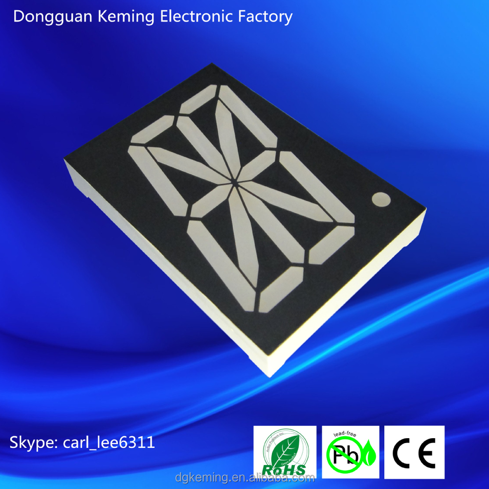 2.3 inch led sign ultra yellow 14 segment display 16 segment led 1 digit