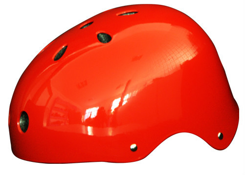 Ceは承認された赤の光沢のあるスポーツヘルメットスケート( 11通気孔)問屋・仕入れ・卸・卸売り