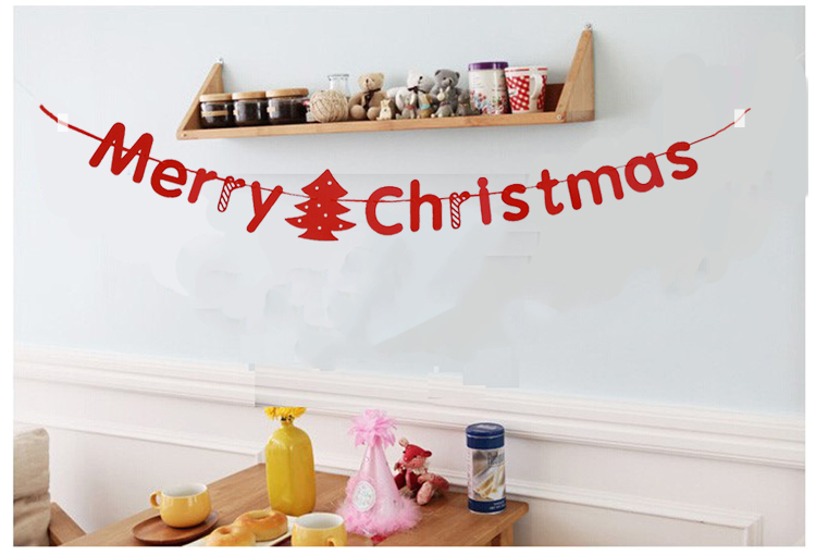 メリークリスマス段ボールクリスマスの装飾のためのバナー3メートル4色コレクション手紙ガーランド仕入れ・メーカー・工場