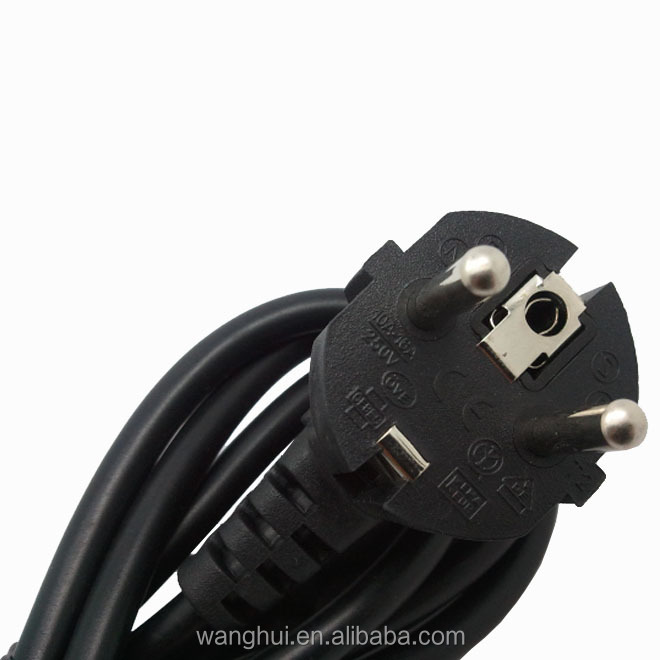 黒灰色h05vv-f3*0.1.0mm23m5メートル共同、 16a250v電源コード、 欧州標準のac電源コード問屋・仕入れ・卸・卸売り