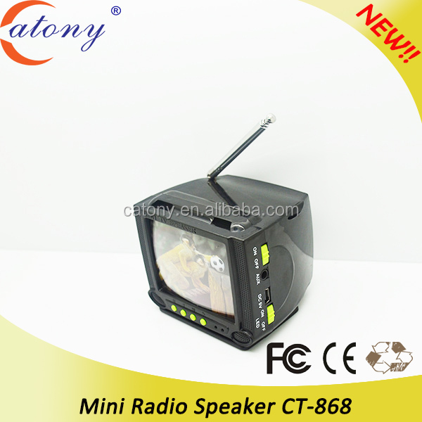 テレビ型の2014年安く熱い販売のfmラジオミニデジタルスピーカー仕入れ・メーカー・工場
