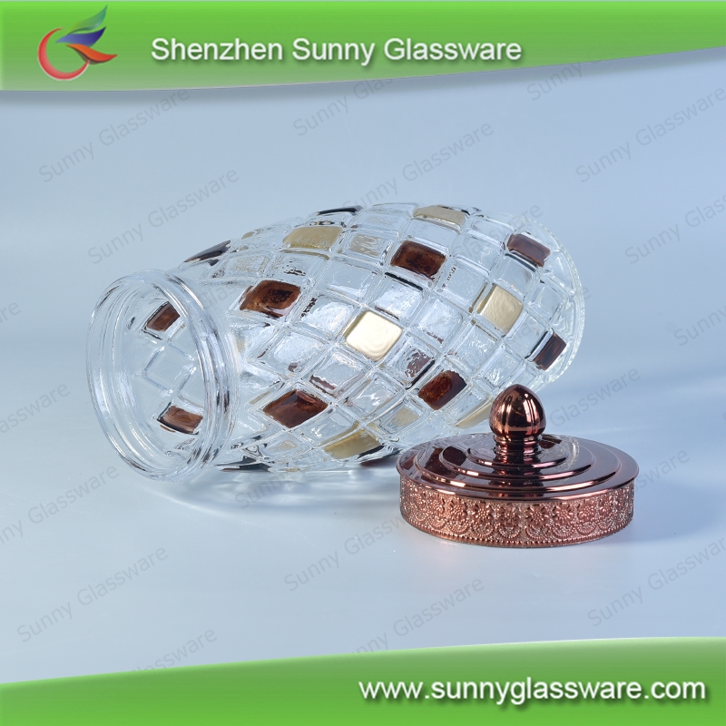 Glass Material glass mason jar with metal lid and straw