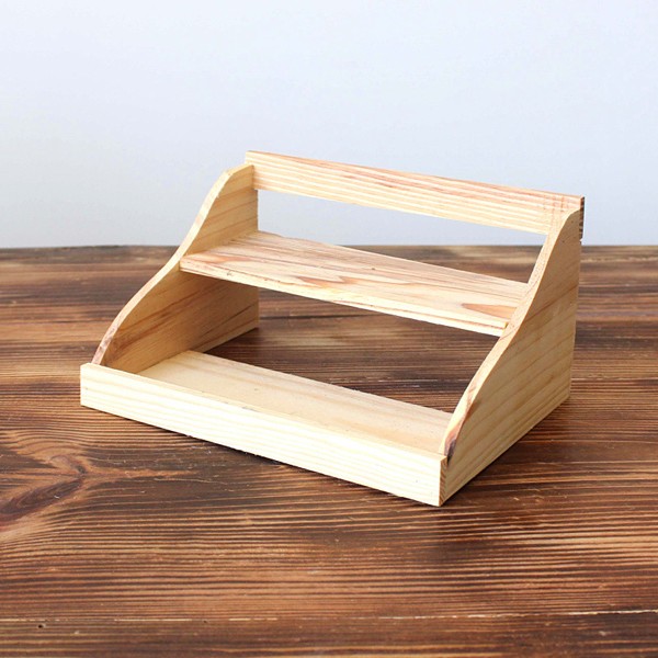 pine wood plant shelf