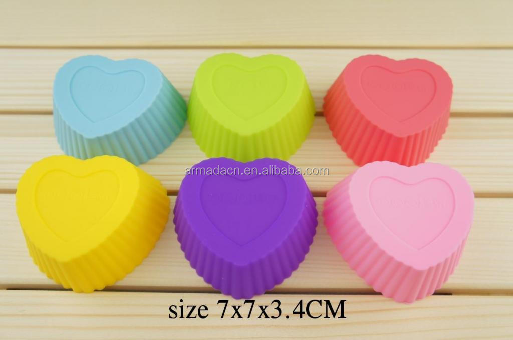 2014 FDA & LFGB standard high quality heart shaped silicone lace molds for cake decorating