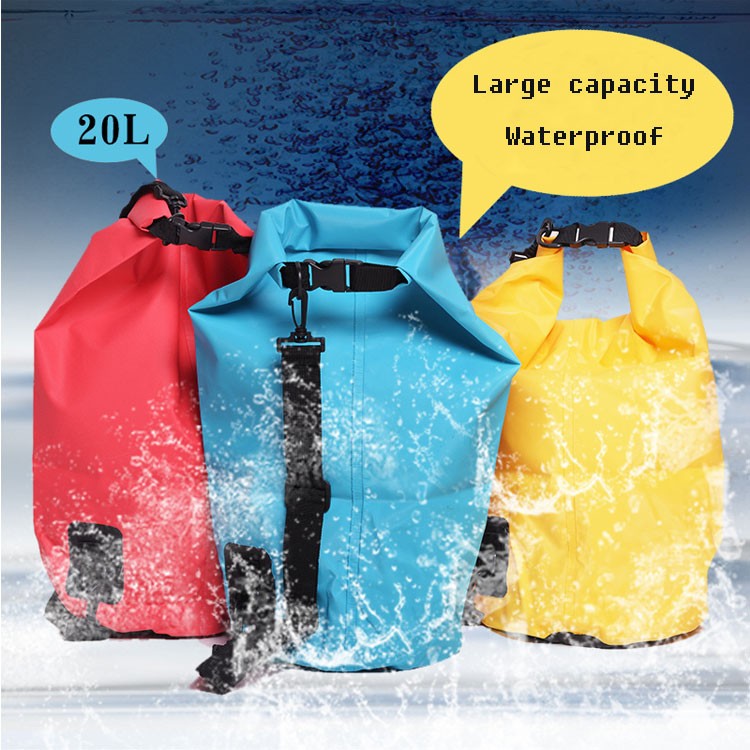 Roihao custom logo pvc tarpaulin dry bag waterproof, swimming dry pack